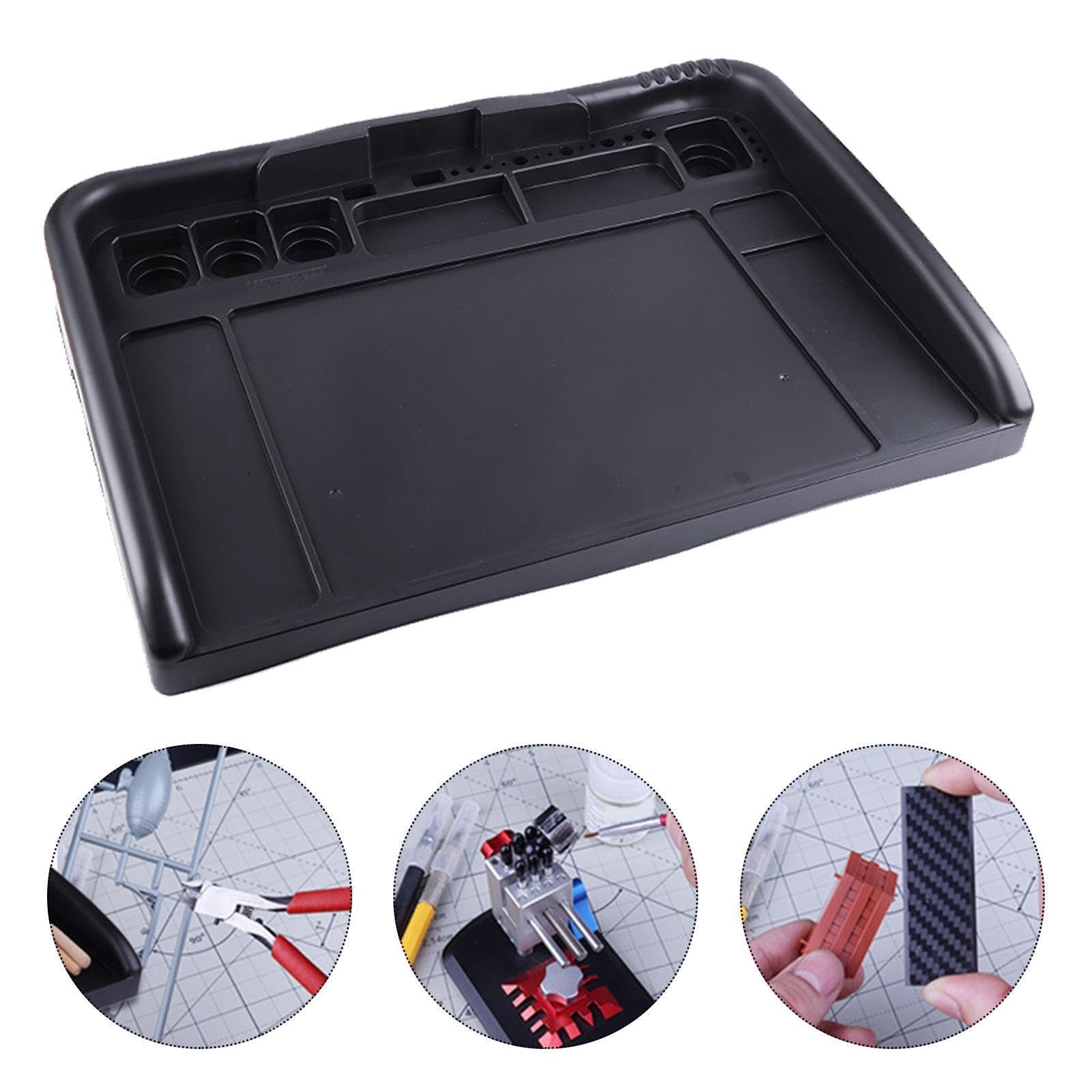 KIXZSAZ Ampio spazio di lavoro disponibile nella postazione di lavoro da tavolo per utensili da hobby, modellismo per un facile accesso alle forniture di vernice, stazione di per