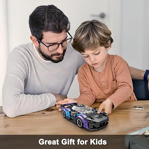 Miniatura 5 de JMBricklayer Sabre - Juego de bloques de construcción de autos de carreras para niños de 8 a 14 años, juguete de vehículos de carreras para niños,