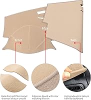 Vista 4 de Alfombra para tablero de automóvil, protector para tablero de Toyota Camry 2007 2008 2009 2010 2011 (Beige)