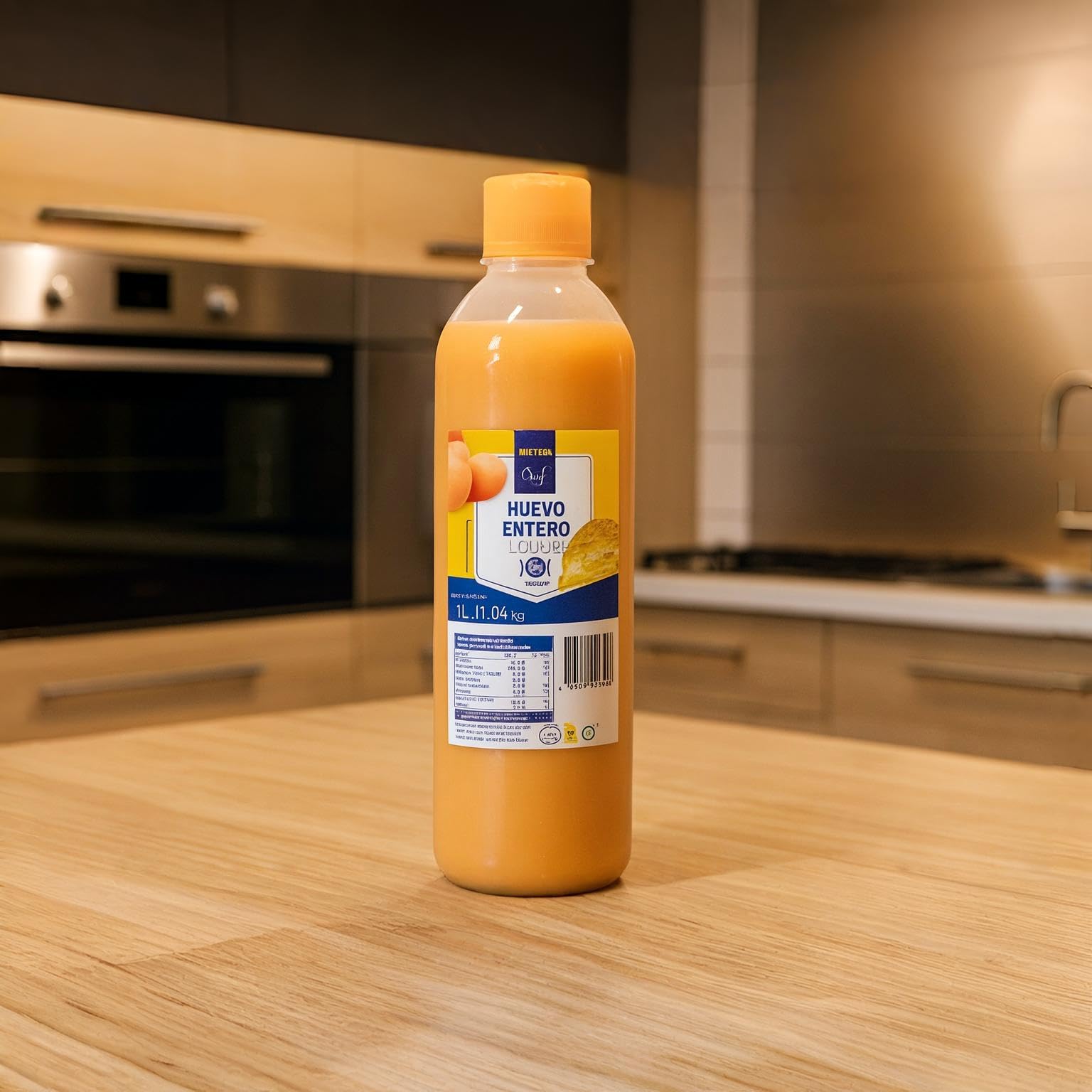Huevos Liquidos, Huevos Enteros, Claras Pausterizadas, Yemas Pausterizadas Para tu cocina y Postres. (Producto refrigerado) (Huevo liquido botella 1 L, 3 BotellaS)