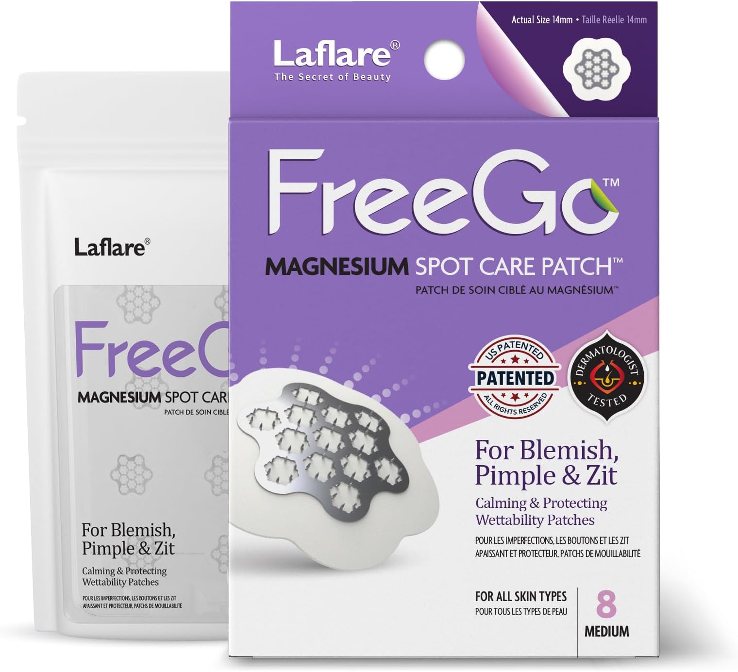 Deep Blemish Microdarts | Pimple Patch | Fast-Acting | Quick Calming | 99.9% Pure Magnesium | Madecassic Acid | Tea Tree | Eucalyptus Leaf | Hydrocolloid Spot Care Patch (3. MEDIUM 8 PCS)