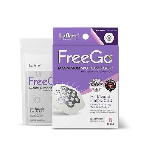 FreeGo Parche para acné de magnesio tratamiento innovador para el acné, manchas oscuras, manchas y acné quístico - Solución puntual patentada y