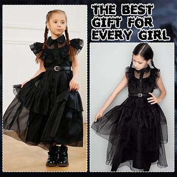 Costume Halloween Fille 8 Pièces - Robe Tulle, Perruque, Bijoux - Taille 110 Cm, 4+ Ans - Fête, Carnaval - 4