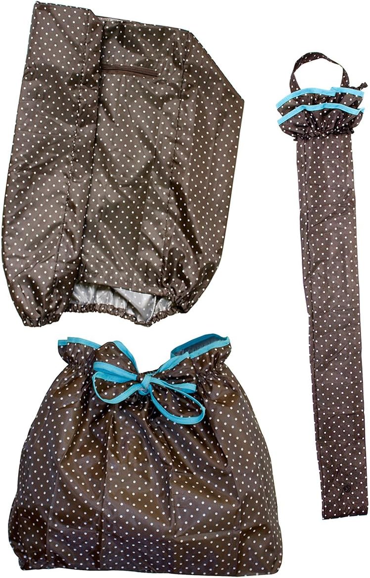 Bulk Purchase Set: 503767 Rain Cover, 3-Piece Set, S, Brown Polka Dots