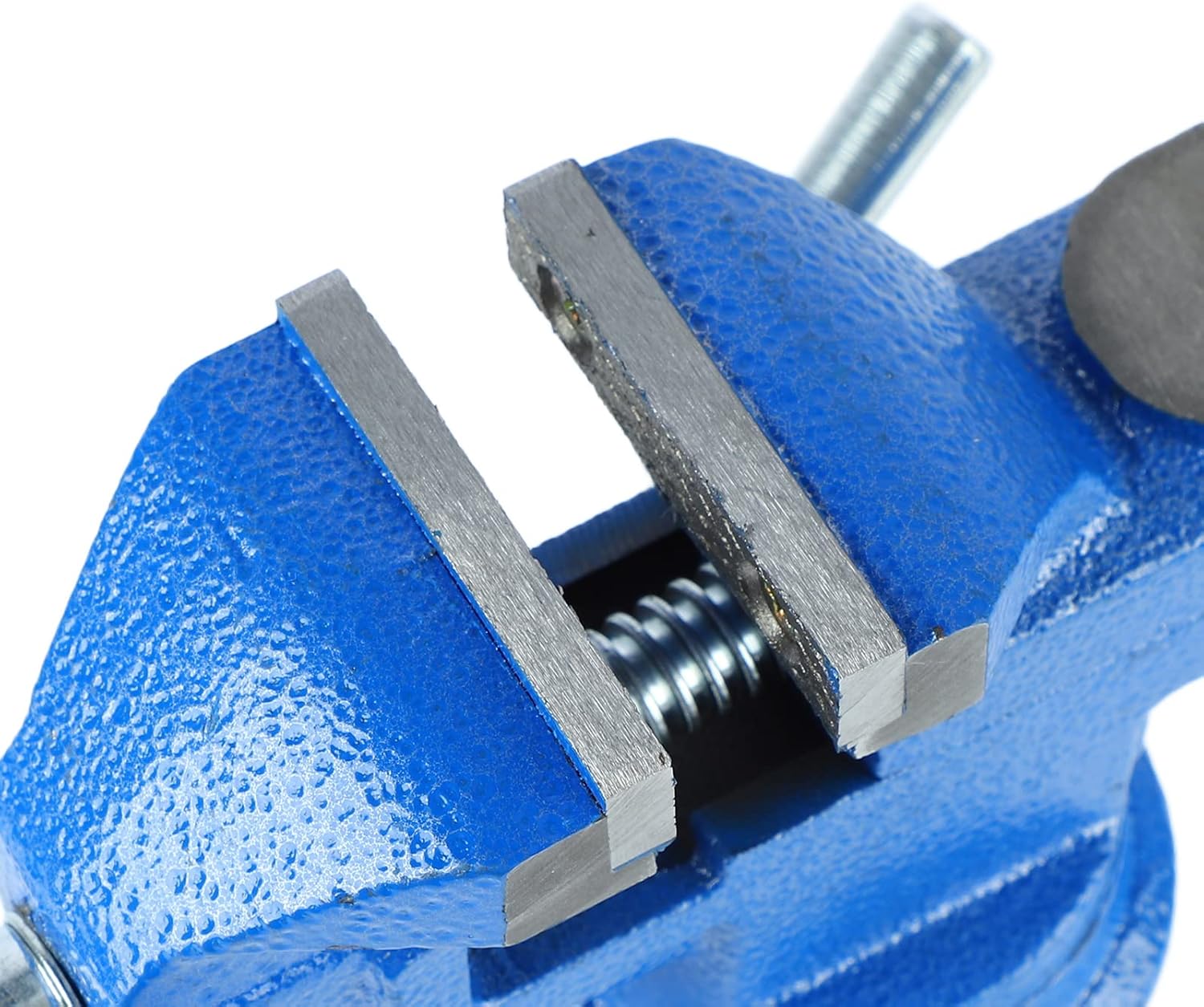 Bench Vise, Cast Steel, 360 Degree Rotation, Mini Table Vise for Woodworking and Jeweler, Portable Work Table Clamping Tool (50mm/2in (1.5kg) Blue)