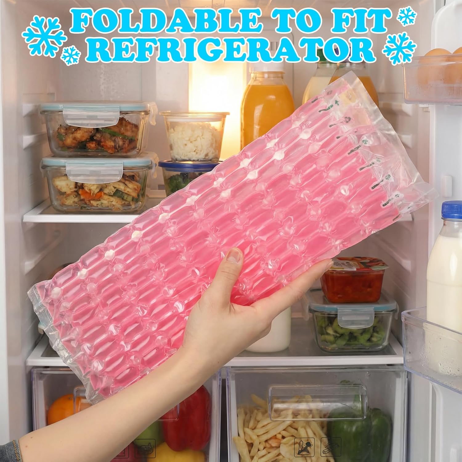Reallnaive Reusable Freezable Ice Mat Sheets for Coolers Flexible Ice Packs for Food Trays, Cheese Boards, Deli Meats, Veggie Plates, Sushi, Party Platters