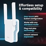 AC1200 WiFi Extender, Mesh WiFi System, Powerful Mesh WiFi Extender with Ethernet Port, Dual Band Range Extension, Wi-Fi Extender + Access Point