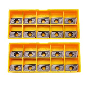 20pcs Indexable Carbide Face Milling Inserts APMT1604PDER-M2, Replacement Inserts for End Mill Tool Holders & Boring Bar, Finish Cut Stainless Steel