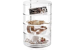 Stackable Storage Organiser Set For Jewellery And Hair Accessories - 4 Layers: 7.14in