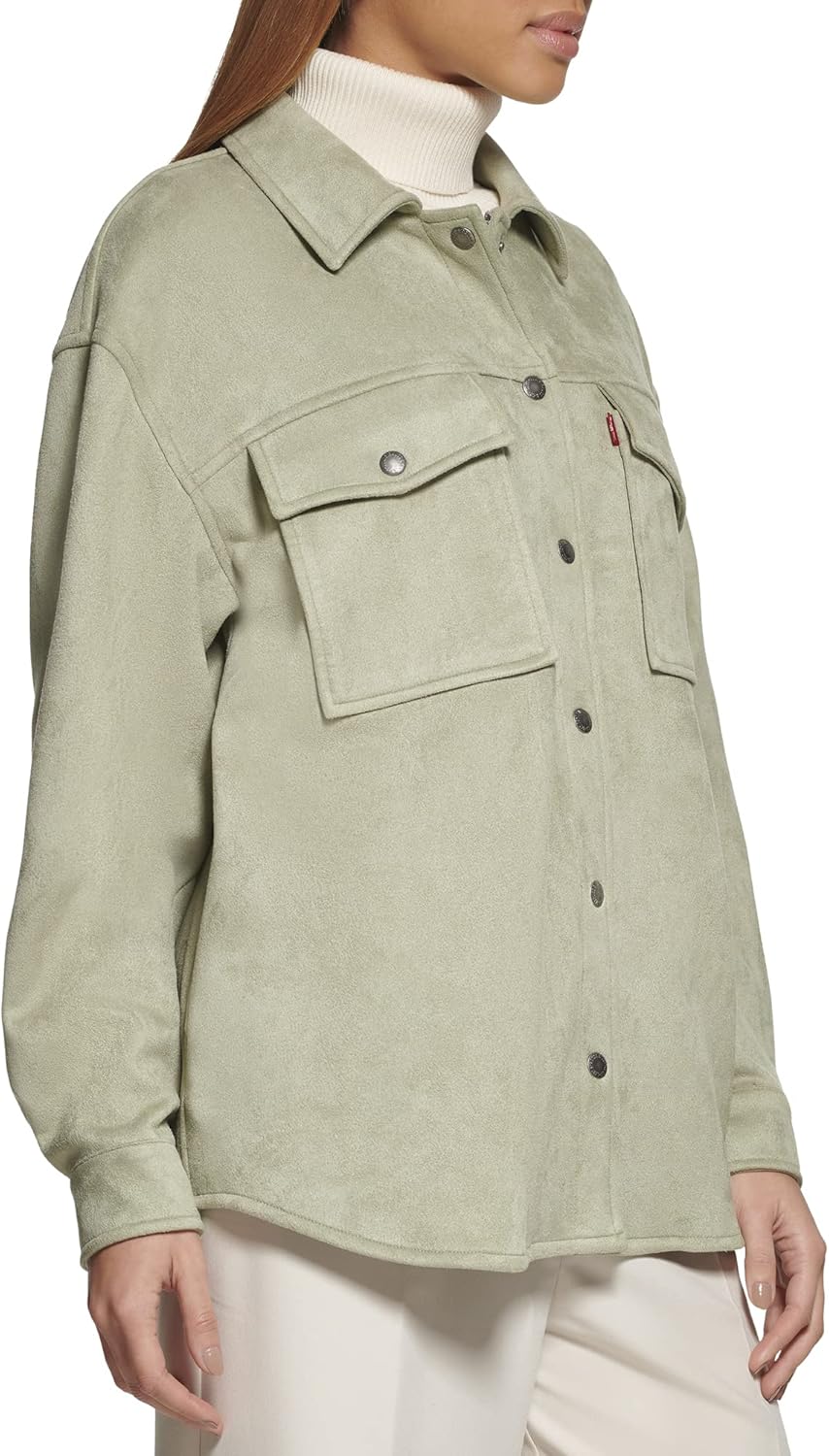 Levi's Women's Soft Faux Suede Shirt Jacket (Standard & Plus Sizes) - Image 3