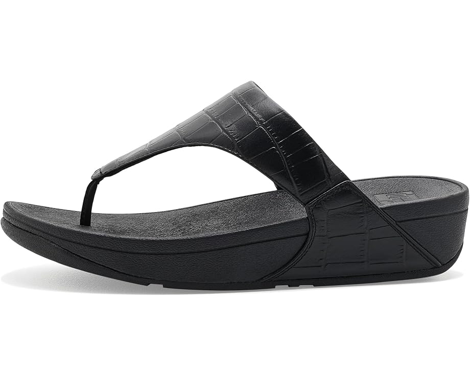 FitFlop Lulu Crocodile Toe Post Sandals - Left View