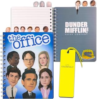 The Office Journal Set for Teens - Bundle of "The Office" Dunder Mifflin Poly Tab Journal, & More | Stationery Set for Adults | Office Supplies