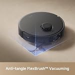 Aspirateur et nettoyeur robot Mova E30 Pro Plus avec base d'auto-vidage, aspiration puissante de 19000Pa, sac à poussière de 5L capacité de 90 jours, DuoBrush anti-enchevêtrement, nettoyage extensif avec brosse latérale