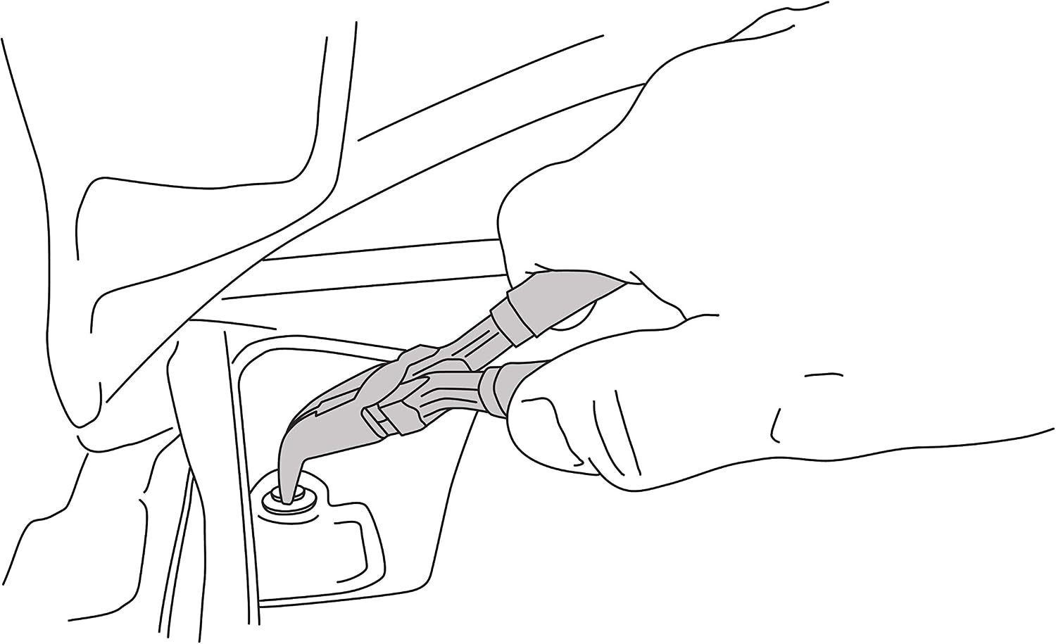 Lisle 42870 Plastic Clip Removal Pliers, 45 Degree