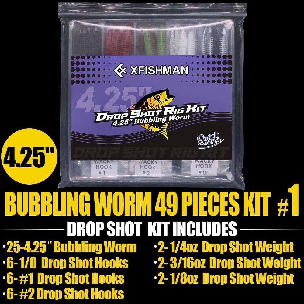 Angler's Grotto Drop Shot Hooks - High Carbon Steel, Size #12, 50 Count Pack, For Freshwater & Saltwater Fishing