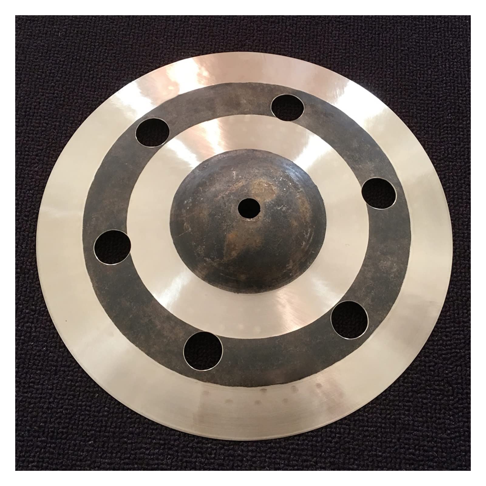 Cymbals 8/9/10/12 Zoll handgefertigter Bronze-Splash mit Löchern, Becken-Trommel-Teile Splash-Becken (Color : 8 inch)