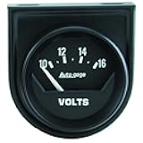 AUTO METER 2362 Autogage Electric Voltmeter Gauge, Regular, 2.3125 in.