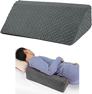 Wedge Pillow for Side Sleeping, Body Positioning Foam Wedge Pillow, Side Wedge Pillow for Sleeping Non-Slip Back Positioning Pillow for Bed Sore Wedge (Dark Gray)