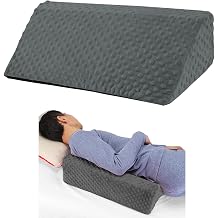 Wedge Pillow for Side Sleeping, Body Positioning Foam Wedge Pillow | Side Wedge Pillow for Sleeping Non-Slip Back Positioning Pillow for Bed Sore Wedge Dark Gray