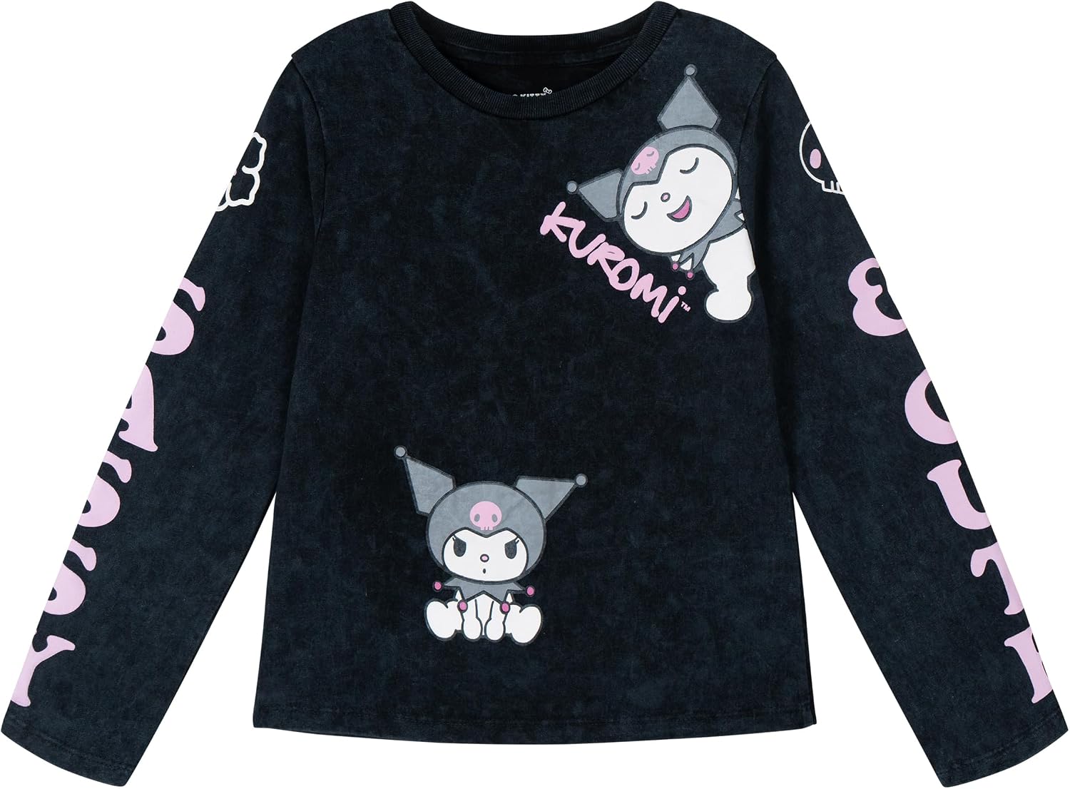 Hello Kitty Girls 3 Pack Peplum Long Sleeve T-Shirts Toddler to Big Kid Sizes (2T - 14-16)