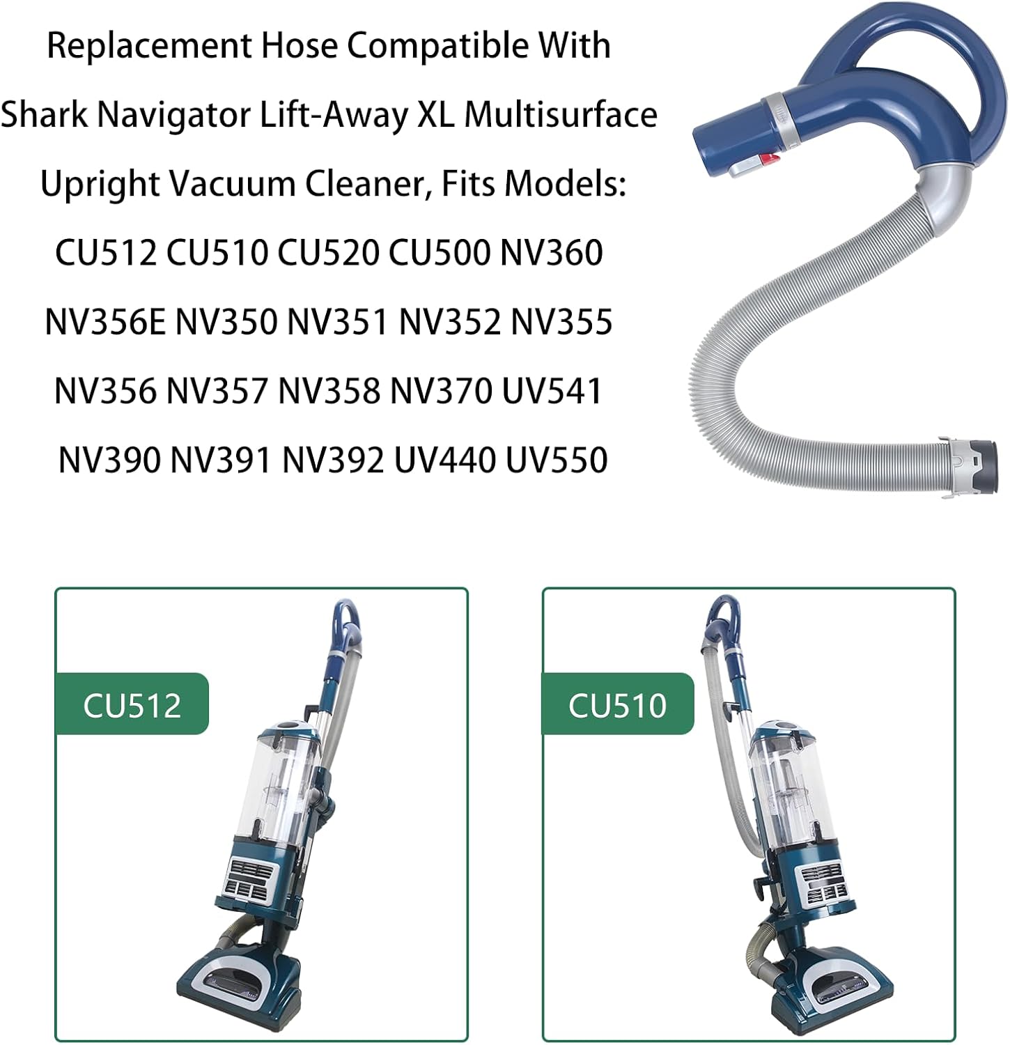 Replacement Hose for Shark CU512 CU510 Navigator Lift-Away XL Upright Vacuum Cleaner