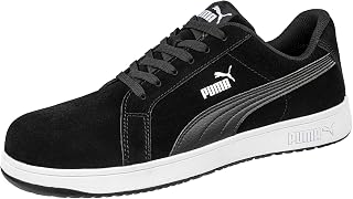 Safety Iconic Suede Black Low-Zapatillas de Seguridad, Color Negro, Talla 44 ES Unisex Adulto