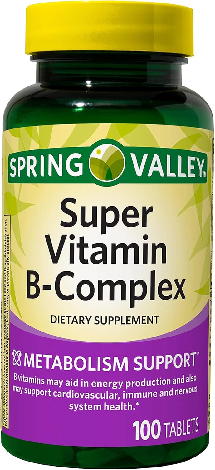 ikj Super Vitamin B-Complex Tablets Dietary Supplement, 100 Count