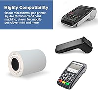 Vista 4 de BESTEASY Rollos de papel térmico de 3-18 pulgadas x 119 pies, papel de recibo térmico, rollo de caja registradora de impresora térmica, papel POS