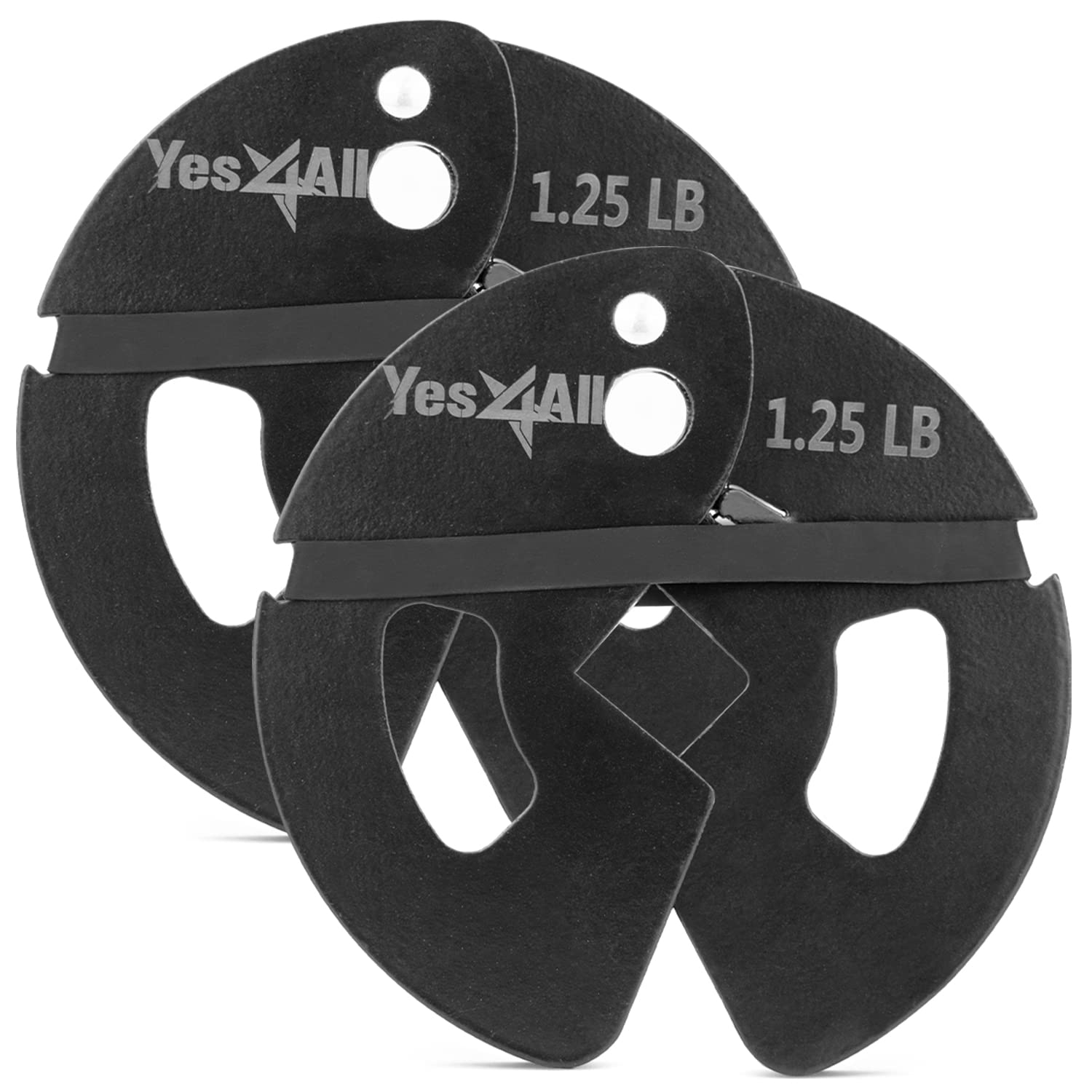 Yes4All Fractional Weight Plates Set, Available In Steel And Rubber, Set of 2/4/6 Plates in 1.25LB, 2.5LB, or 5LB Sizes, Micro Change Plates for Dumbbell and Olympic Barbell Weightlifting