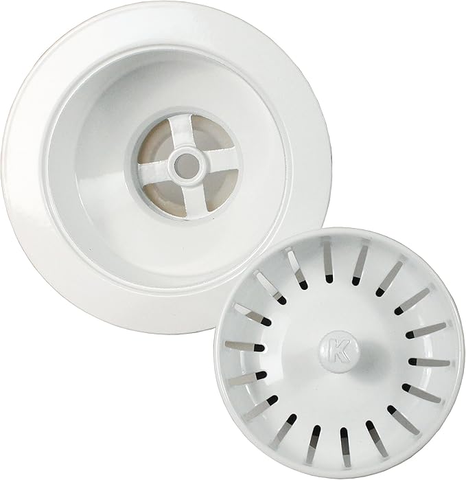 Colador de Fregadero Keeney K1439WH de Latón Fundido Blanco miniatura 3