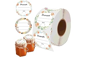 Watercolor Floral Canning Stickers Label