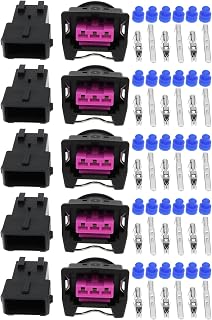 OTOTEC 5 Juegos de Conectores de Sensor de Coche de 3 Pines Compatible con VW Compatible con Audi.