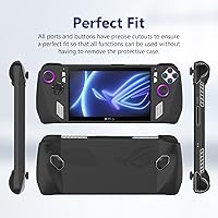 Vista 6 de Funda protectora de silicona para consola de juegos ASUS ROG Ally 2023, funda a prueba de caídas para ASUS Rog Ally 2023 (negro)
