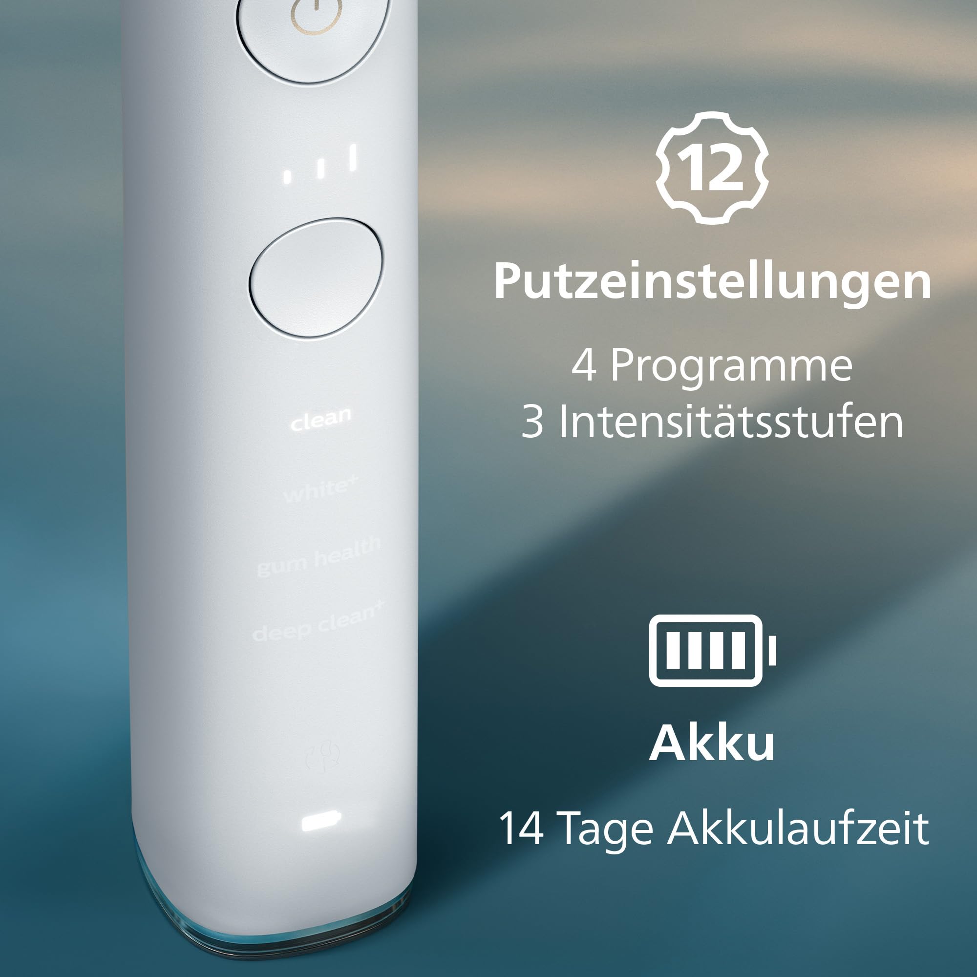 Philips Sonicare DiamondClean 9000 elektrische Zahnbürste, Schallzahnbürste mit App, Drucksensor, 4 Putzmodi, 3 Intensitätsstufen, Ladeglas und USB-Reiseetui, Roségold, Modell HX9911/94