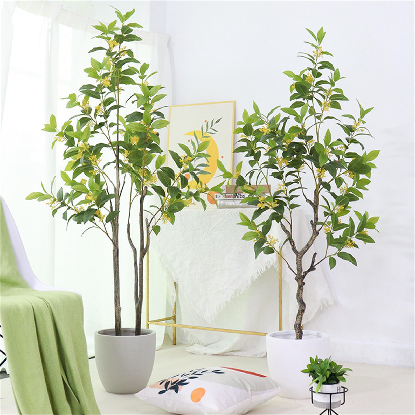 Amazon.com: Naiveferry Artificial Osmanthus Tree, Realistic Fake Osmanthus  Flowers Tree with Adjustable Branches, Fake Plants Bonsai Tree Office Room  Housewarming Decoration Tree 140cm : Home & Kitchen