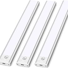 Schrankbeleuchtung Unterbauleuchte Küche LED Lampe - Bewegungsmelder Licht Akku Schrank Beleuchtung - Batterie Leuchte Schranklicht Lichtleiste Kabellos Leiste Küchen USB Light Aufladbar Dimmbar