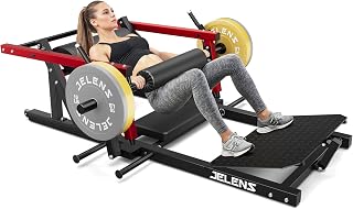 Hip Thrust Machine, 800LBS Glute Bridge Machine with Weight Holder, Heavy Duty Plate-Loaded Butt Exercise Equipment for Home Gym, Butt Muscle Building and Shaping Machine for Men&Women