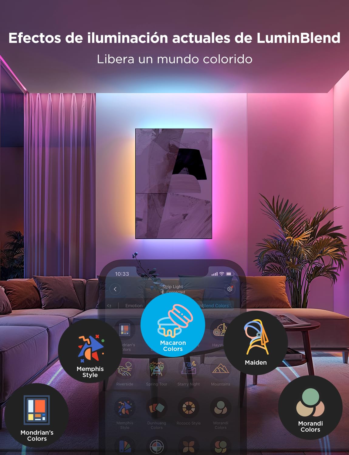 Govee Strip Light 2 Pro 5m, Tira LED WiFi RGBWWIC, Inteligente | Compatible con Matter, Alexa & Google Assistant, Luz Blanca Cálida y Fría, Sincronización de Música, Control por App