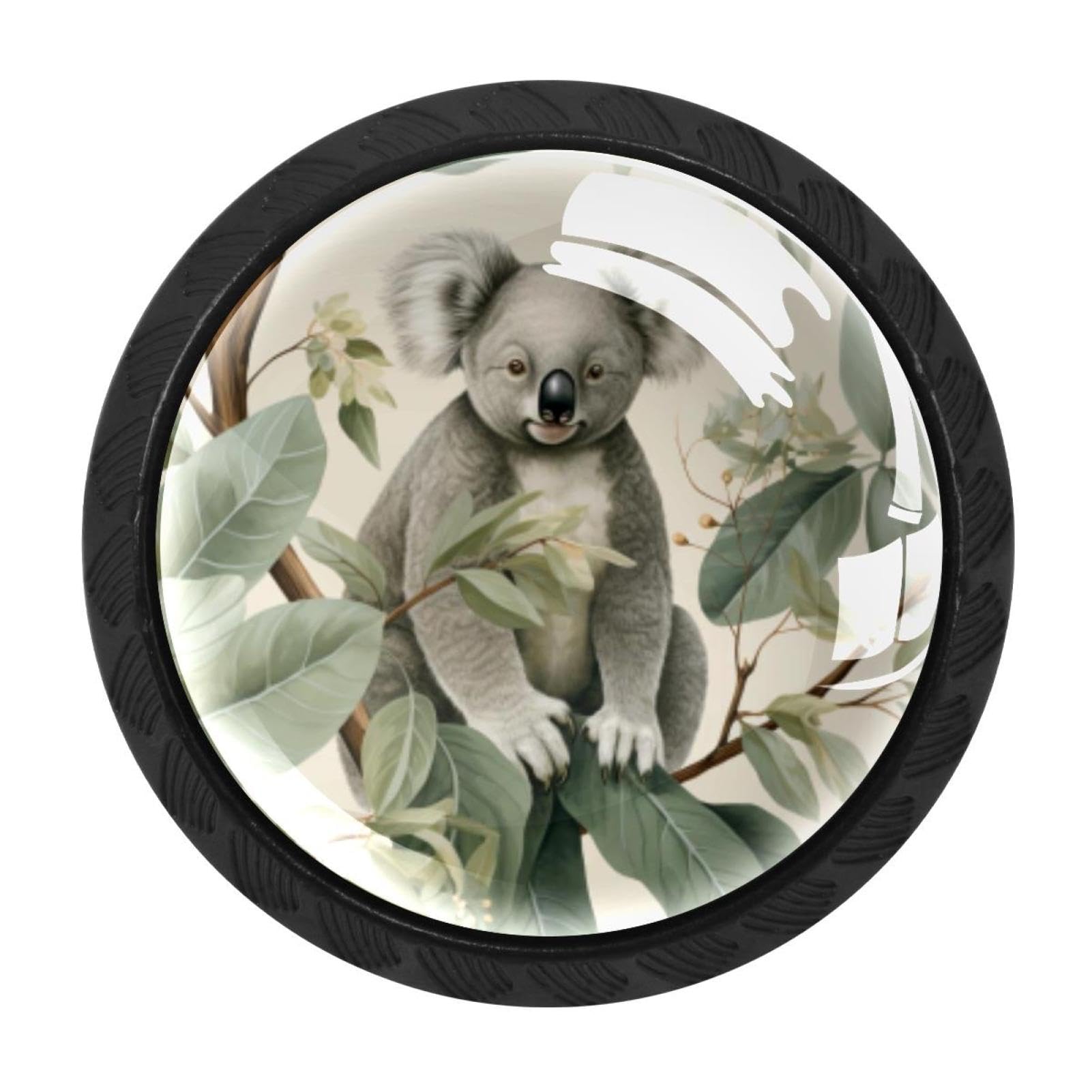 CHENZZZZ 4 Pieces Kitchen Cabinet Knobs Koala Drawer Knobs Dresser Knobs Drawer Pulls Door Knobs Dresser Drawer Handles Knobs for Dresser Drawers