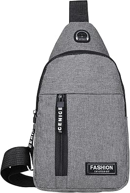 Sling Crossbody Backpack, Water Resistant Shoulder Bag for Men Women, Lightweight Chest Bag for Hiking Biking Travel