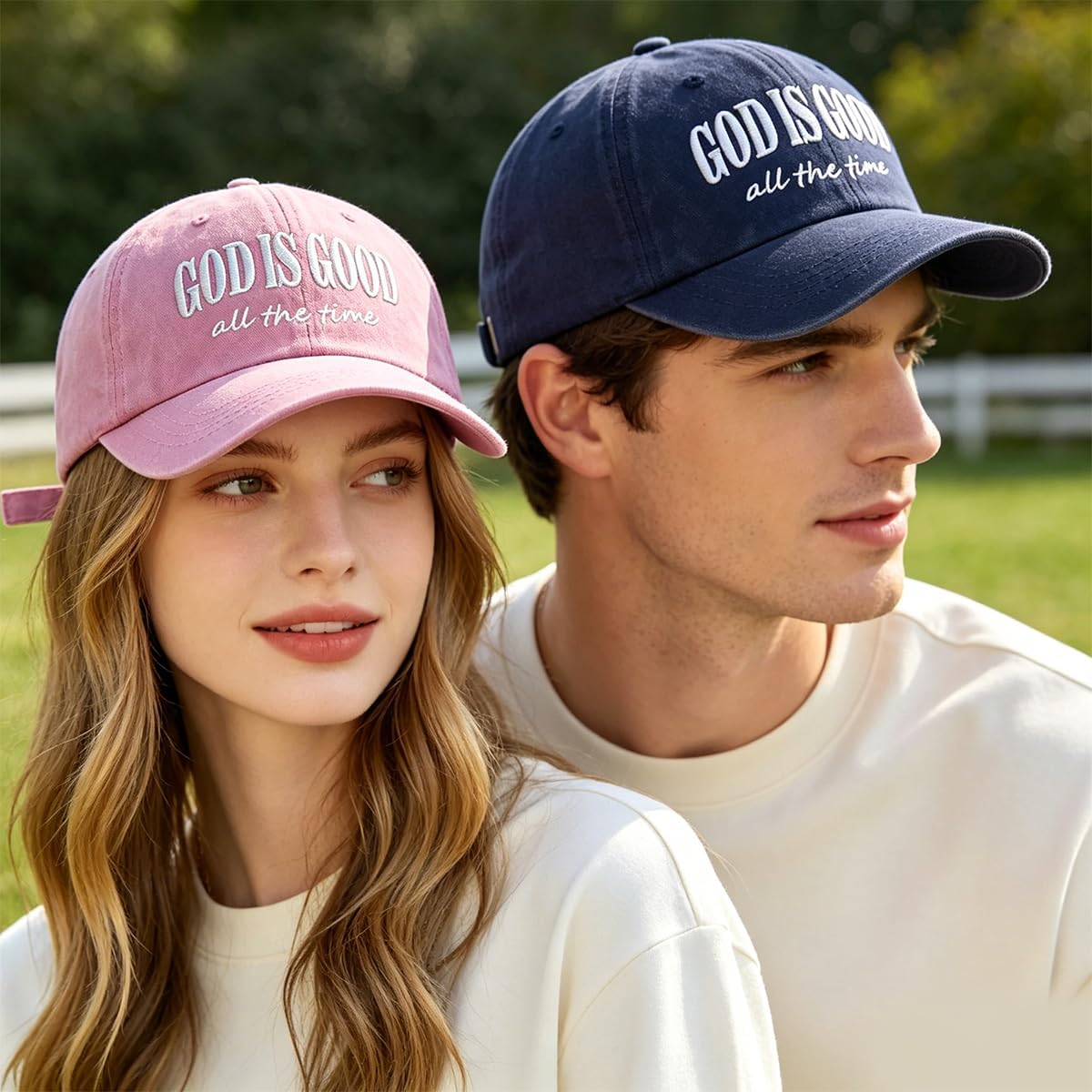 God is Good All The Time Hat for Men Women, Adjustable Cotton Embroidered Jesus Christian Faith Baseball Cap
