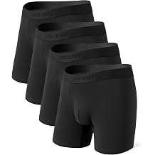 MicroModal Men's Boxer Briefs Silky Soft Underwear Trunks 4 Pack