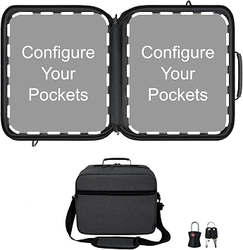 Extra Large Custom Pill Bottle Organizer, Medicine Bag with Lock