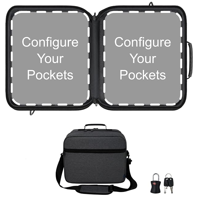 Extra-Large Customizable Modular Pill Bottle Organizer Medicine Bag Carrier for Medications Vitamins and Medical Supplies - Travel Medicine