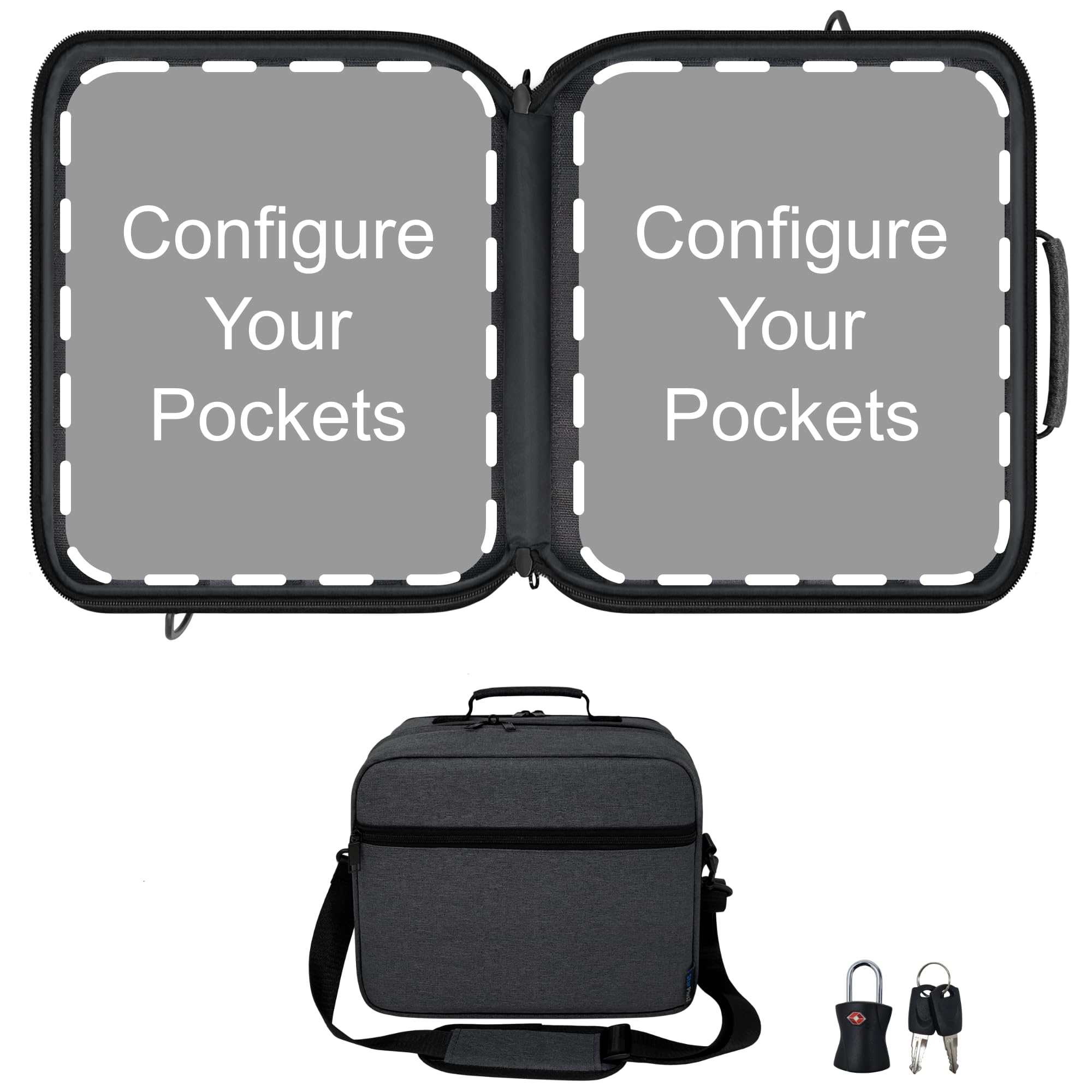 StarPlus2 Extra-Large Customizable Modular Pill Bottle Organizer, Medicine Bag, Carrier for Medications, Vitamins, and Medical Supplies - Travel