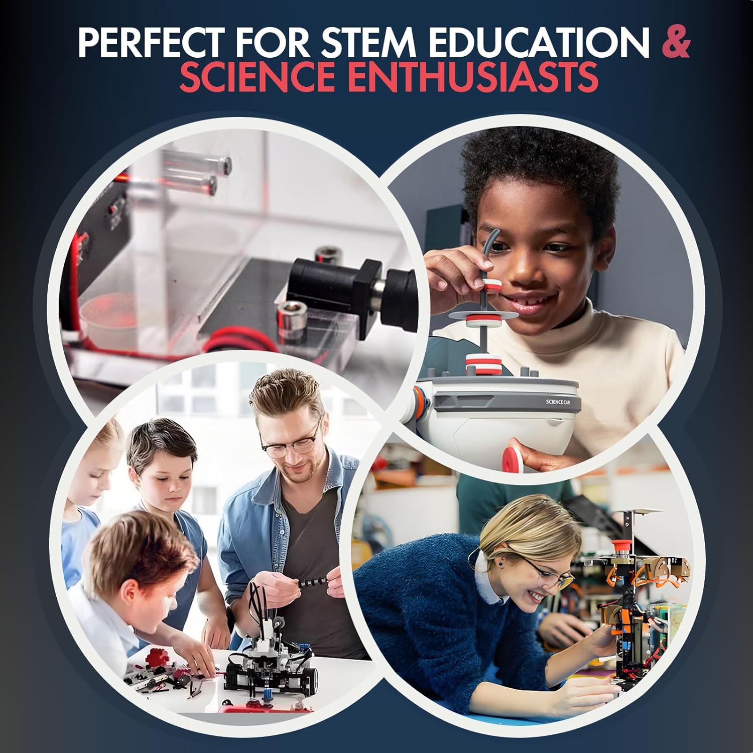 High tech electromagnetic Coil Accelerator - Multifunctional STEM Toy for Science Education and Creative Learning Hands-On Physics Experiment Kit for Adults (electromagnetic Coil)