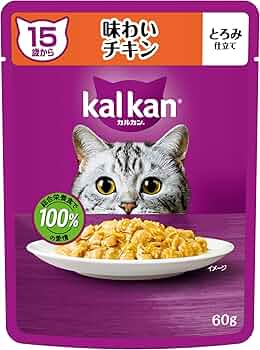 Amazon | カルカン パウチ 15歳から 60g×12袋 味わいチキン シニア