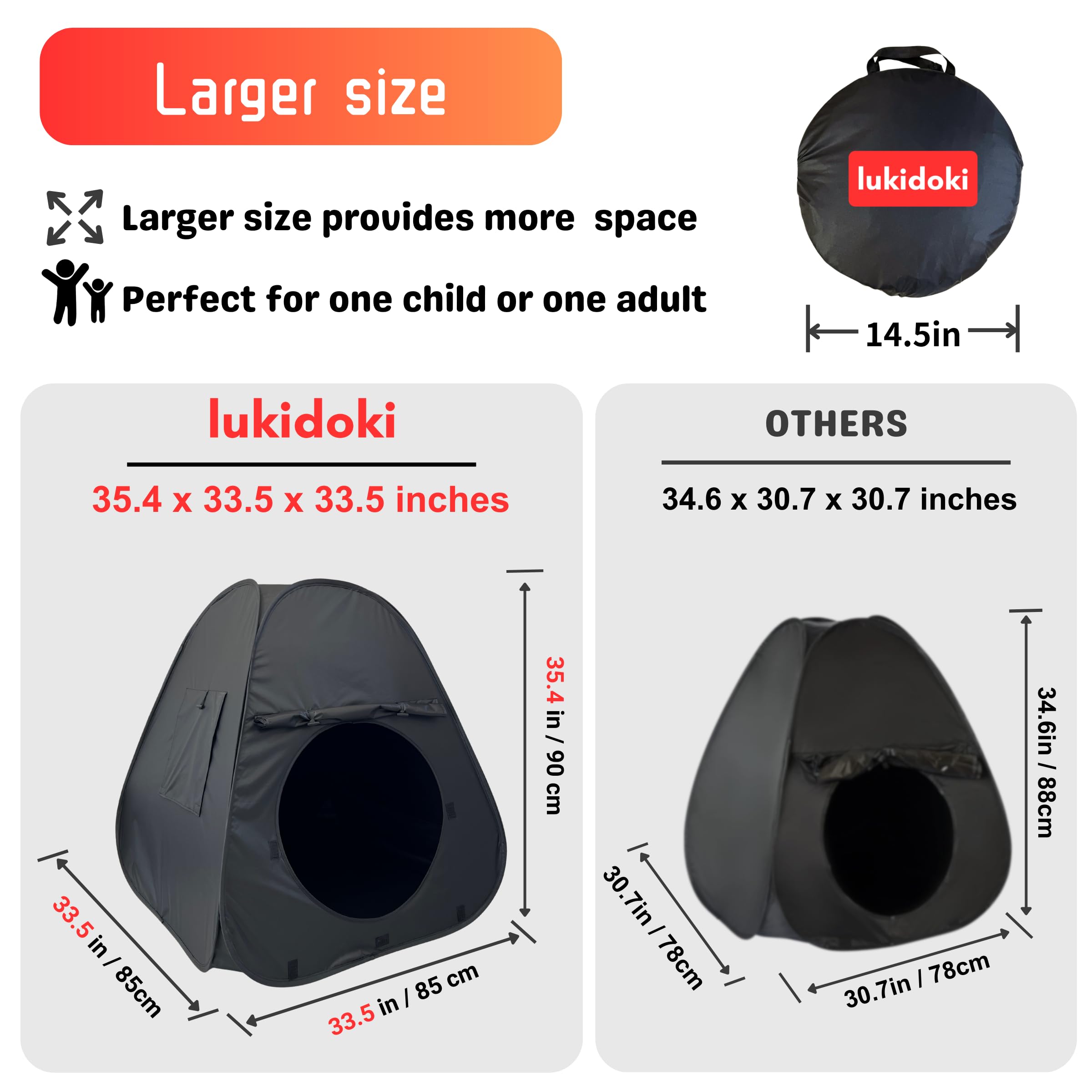 lukidoki Tenda sensorial para crianças e adultos com certificação