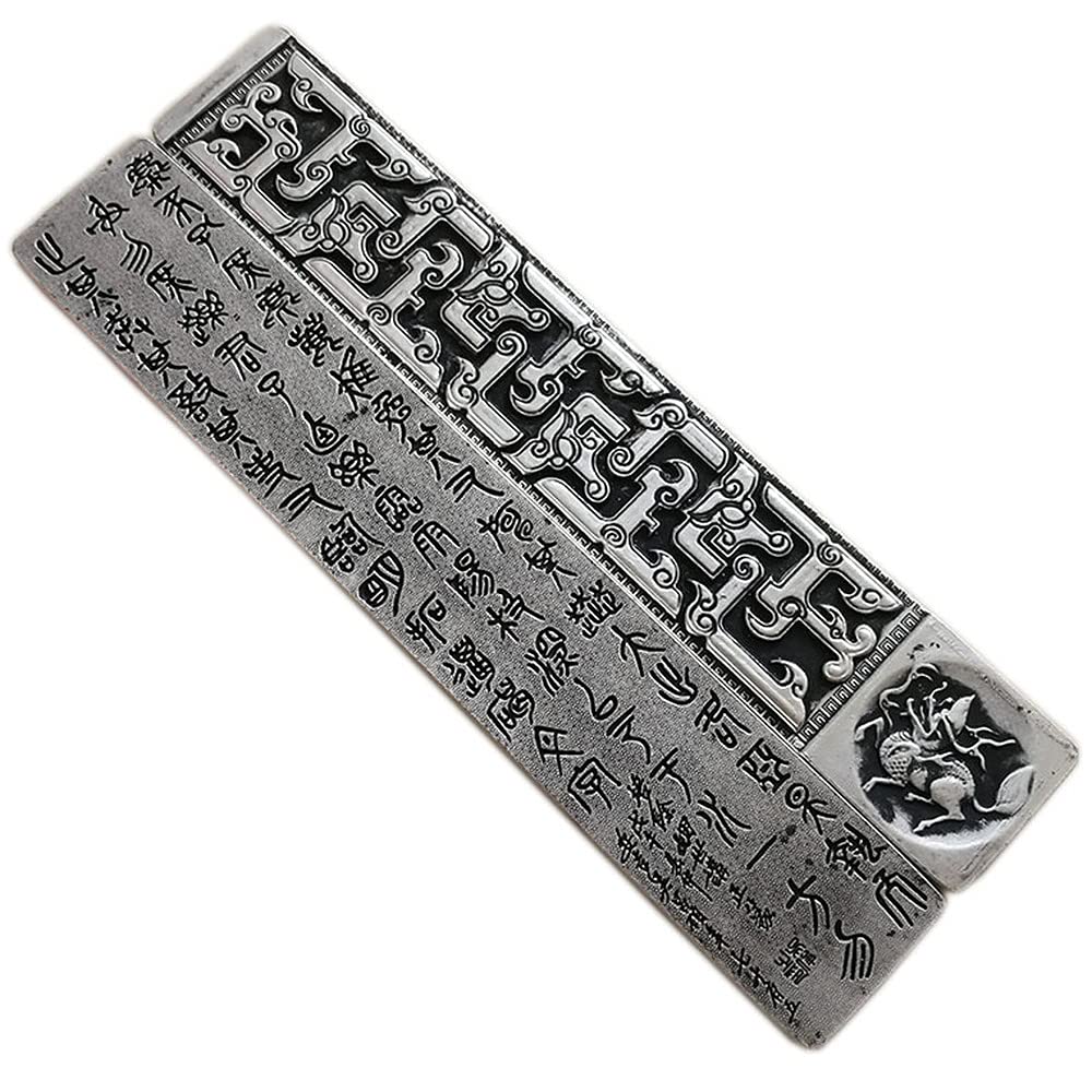 Amazon | 書道文鎮古代 1ペア 19.7cm ヴィンテージ彫刻文鎮 金属製中国