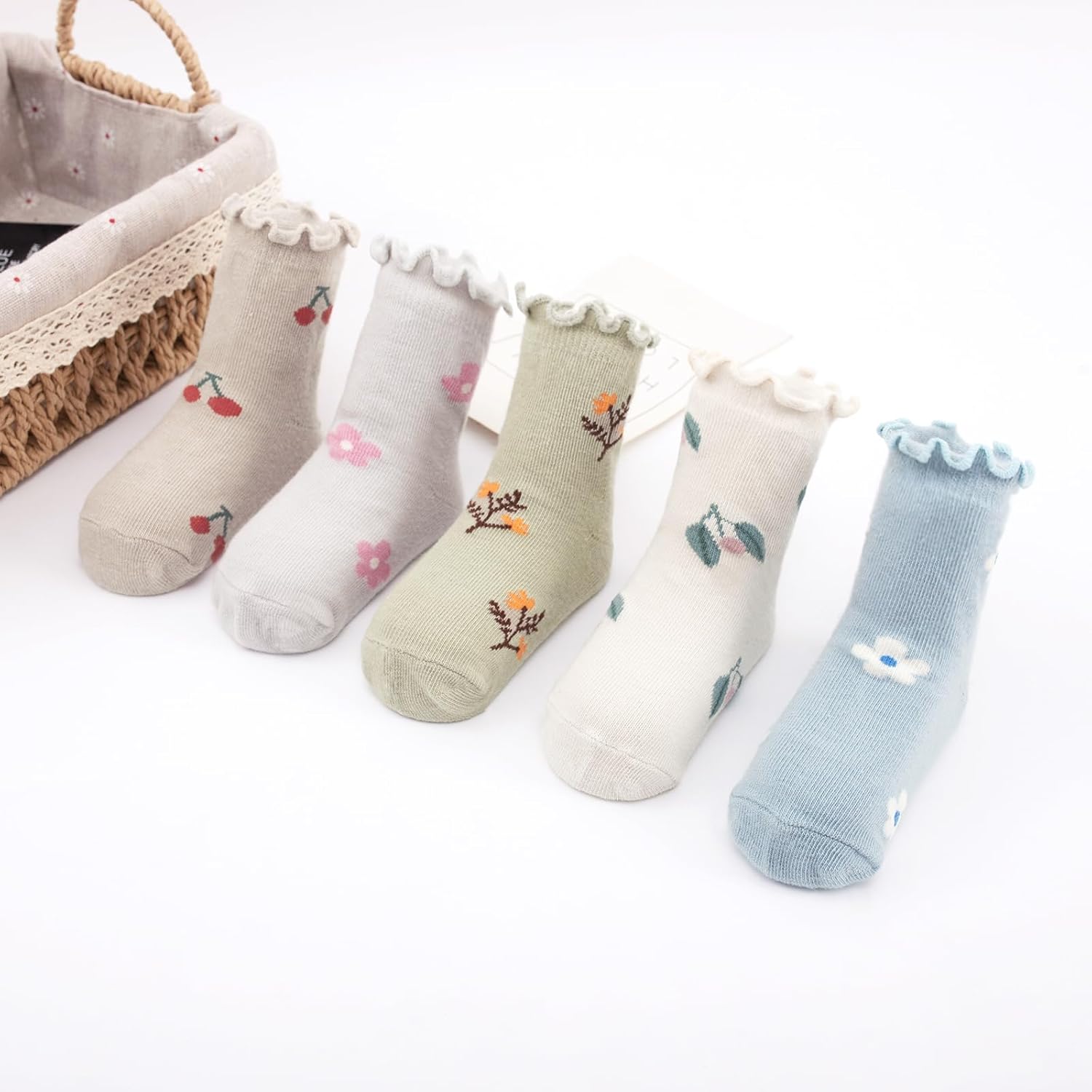 Non Slip Grip Ankle Baby Socks 12 Pack for Toddler Boys and Girls Kids,Infant Cute Cotton Baby Socks - Image 6